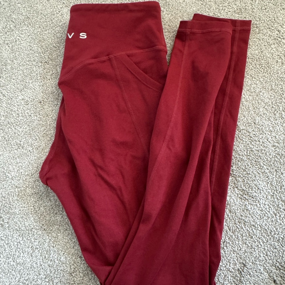 CRVS Curves N Combat Boots Double Brushed Deep Red CNC small leggings